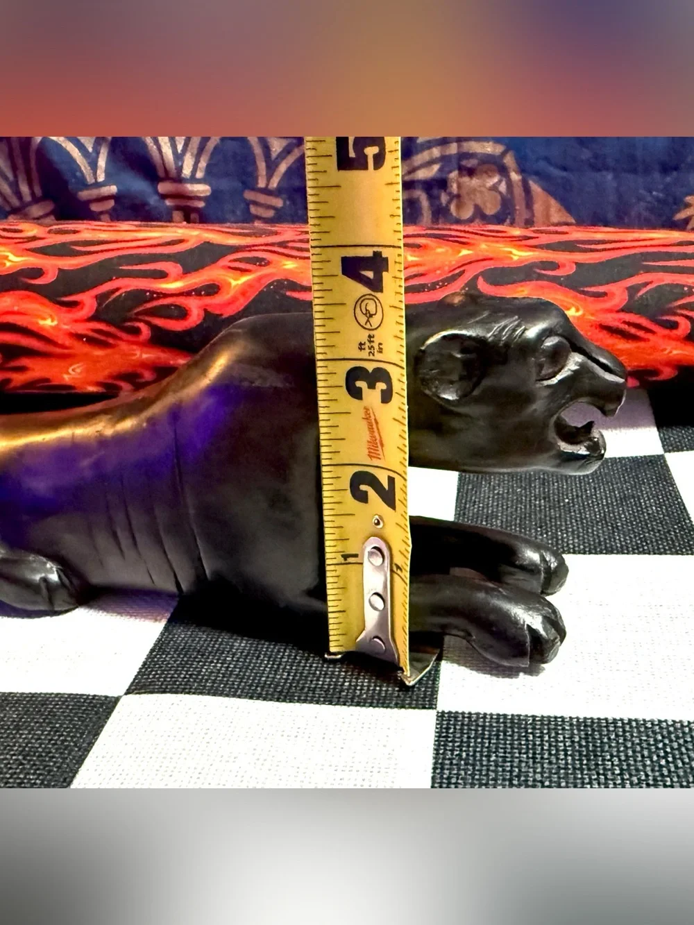 Hand Carved Wooden MCM Panther Figurine - Picture 8 of 9